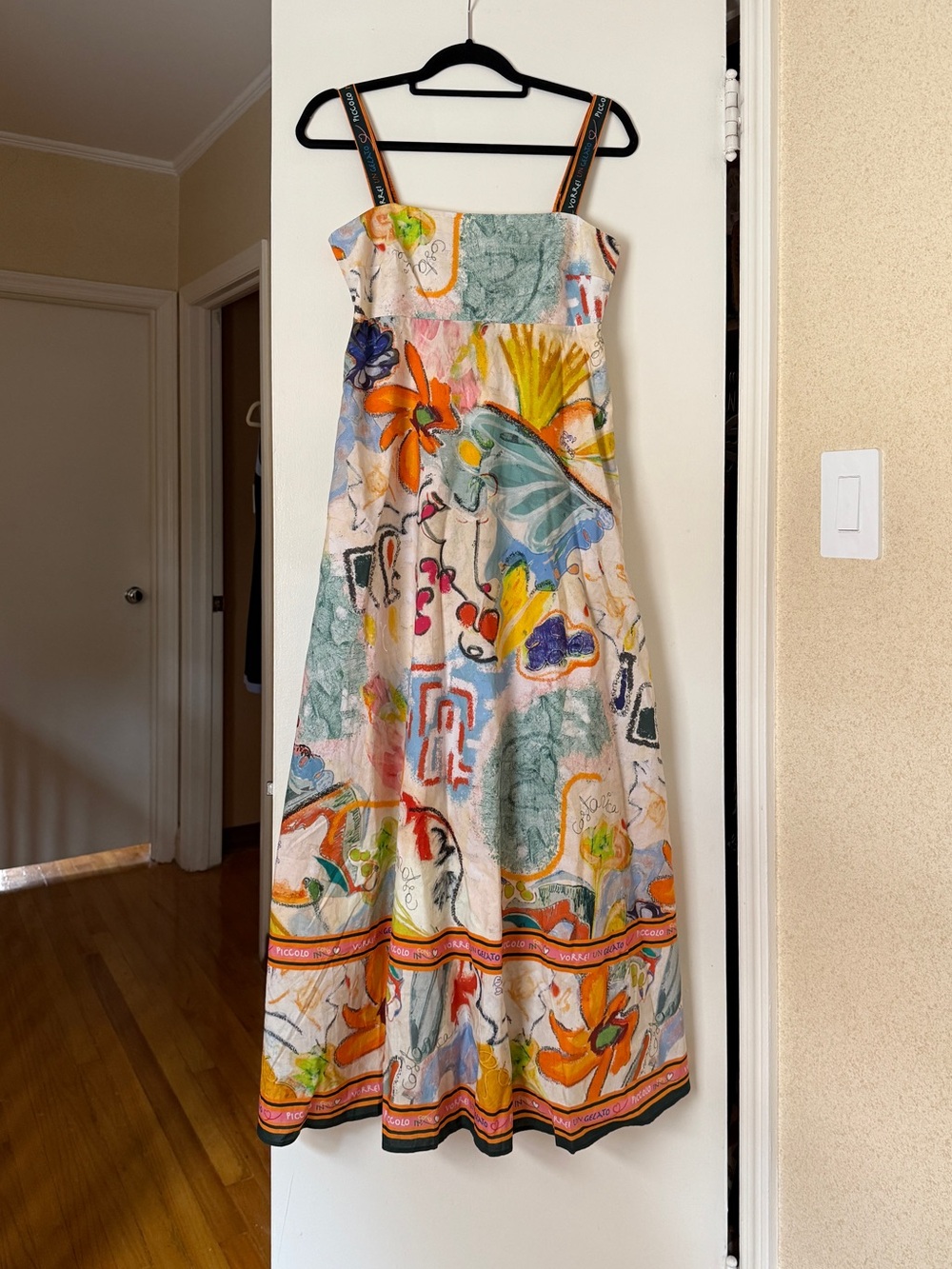 NWT Caroline Constas Abstract Print Cotton Midi Dress | size small